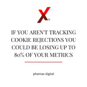 If you aren't tracking cookie rejections you could be losing up to 80% of your metrics