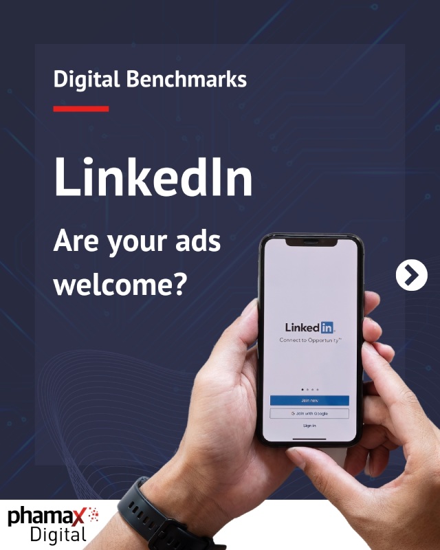 Cover of a pdf about benchmarks for Linkedin in pharma