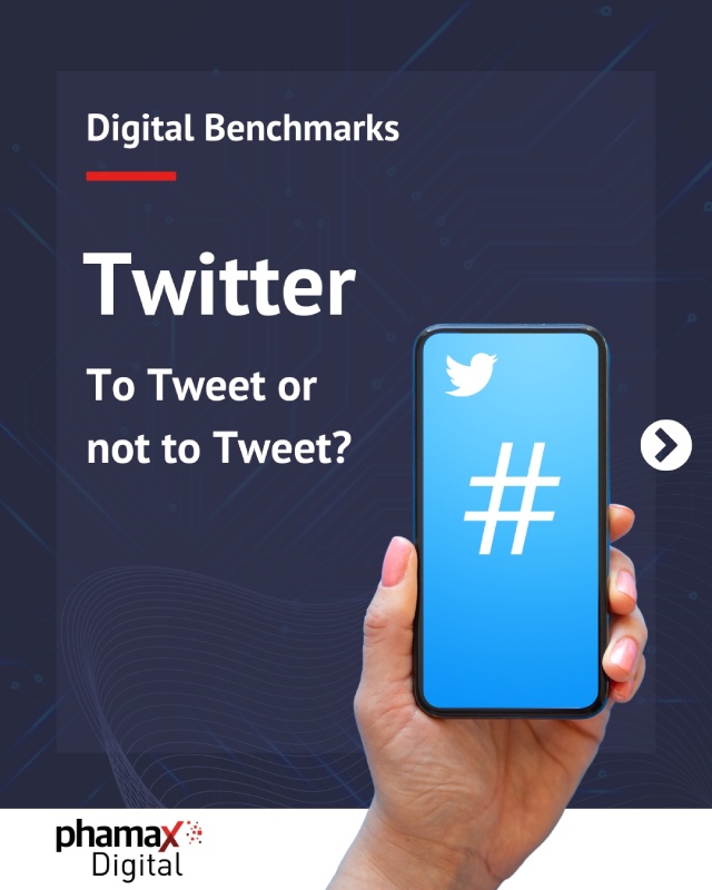 Cover of a pdf about benchmarks for Twitter in pharma