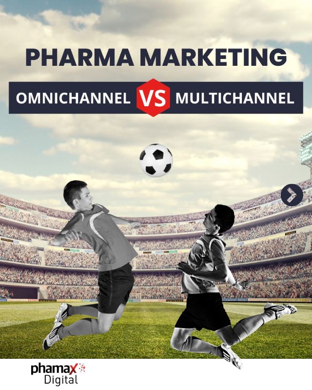 Cover of a pdf about a competition between omnichannel multichannel in pharma