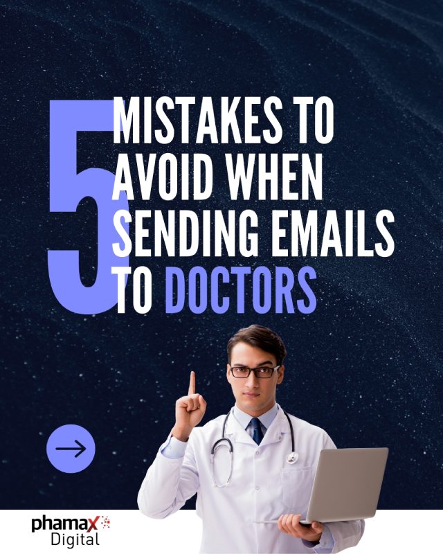 Cover of a pdf about the 5 main mistakes to avoid in pharma email marketing