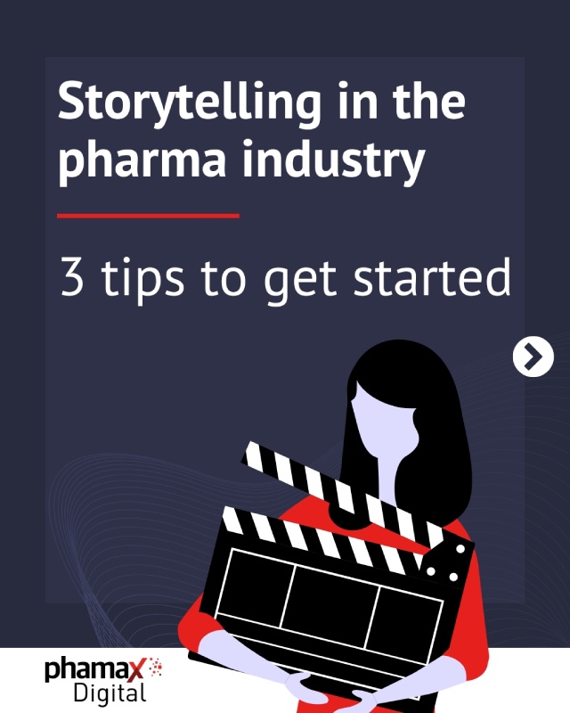 Cover of a pdf about 3 tips to get started with storytelling in pharma
